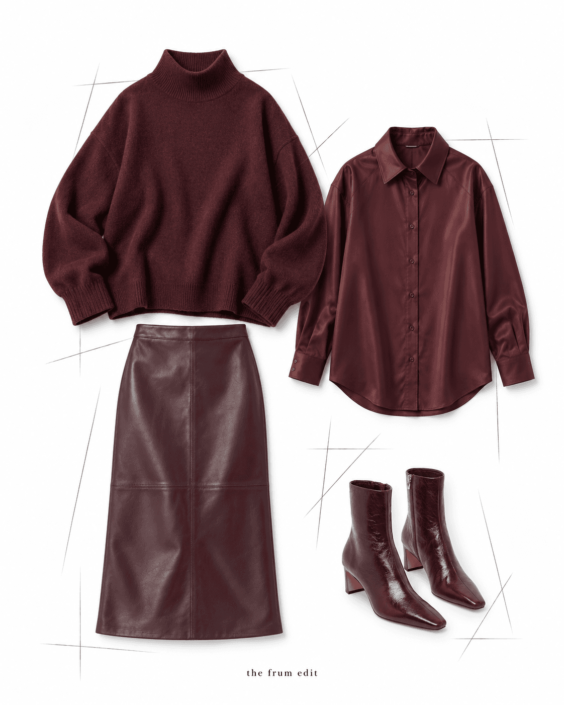 Leather — flat lay