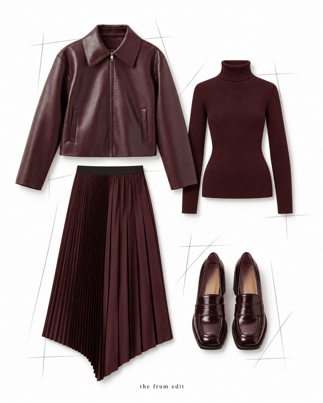 Pleated — flat lay